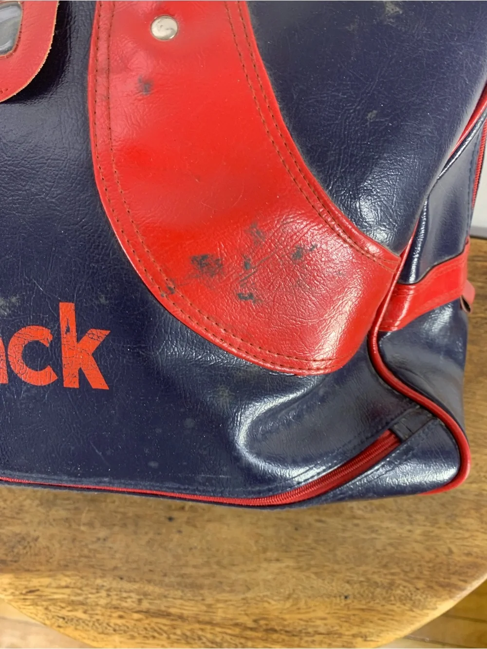 Large Vintage 70s gym soorts bag , weekender bowling duffle bag, unisex - Picture 3 of 13
